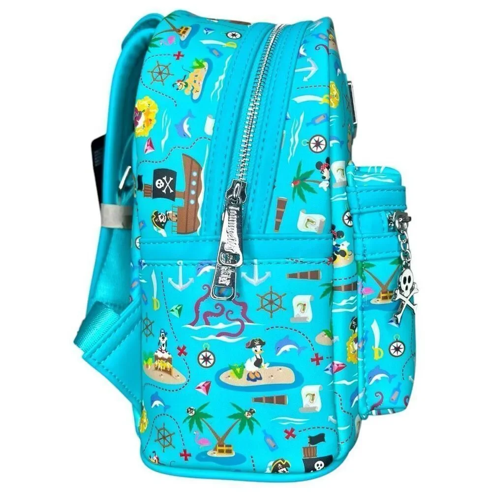 NEW Loungefly Pirate Mickey and Friends AOP Mini Backpack 1